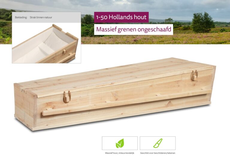 Uitvaartkist 1-50 Hollands Hout