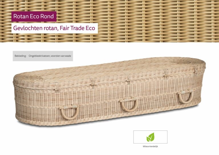 Uitvaartmand Rotan Eco Rond