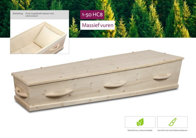 Uitvaartkist 1-50 HC8 Massief Vuren