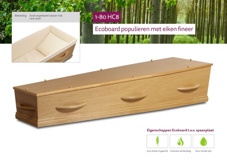 Uitvaartkist 1-80 HC8 Eiken Fineer